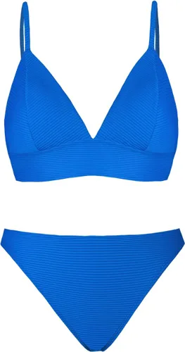 Vista 6 de CUPSHE - Conjunto de traje de baño de dos piezas, bikini sexy, unicolor, con forma triangular, para mujer