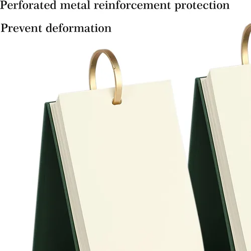 Vista 6 de Pequeñas tarjetas flash en blanco, tarjetas de índice, tarjetas de notas perforadas con anillos de carpeta, papel kraft de pie, tarjetas de estudio