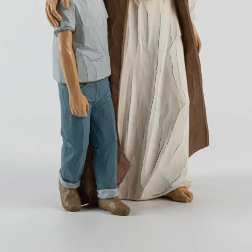 Vista 8 de Escultura de Jesucristo con niño, regalo de la primera comunión para niños, escultura pintada a mano, decoración moderna religiosa del hogar