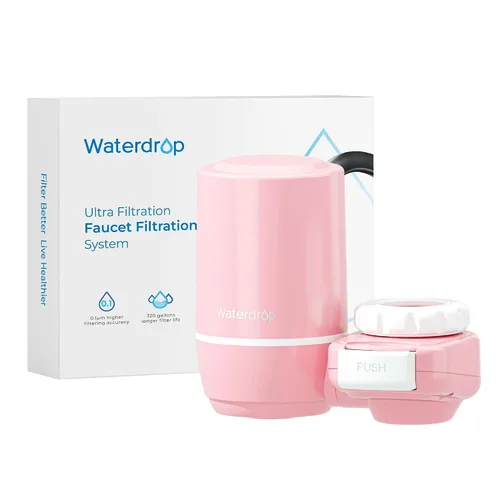 Vista 16 de [Alcalina] Filtro de agua Waterdrop para grifo del fregadero, recordatorio de vida del filtro, filtro de agua del grifo de 320 galones