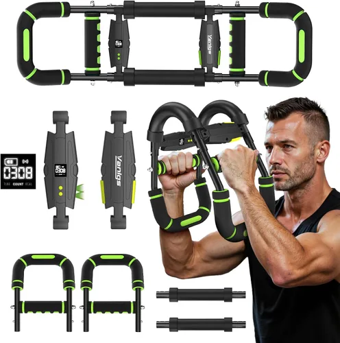 Vista 11 de Twister Arm Trainer for Men, Chest Workout Equipment 5-Level Adjustable (40-130lb) with Ergonomic 27° Targets Biceps/Clip/Thigh, Portable Exerciser