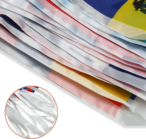 Vista 5 de ZXvZYT Bandera de América Latina con 21 países, banderín para colgar en español, banderín para decoración nacional de aula, escuela, deportes