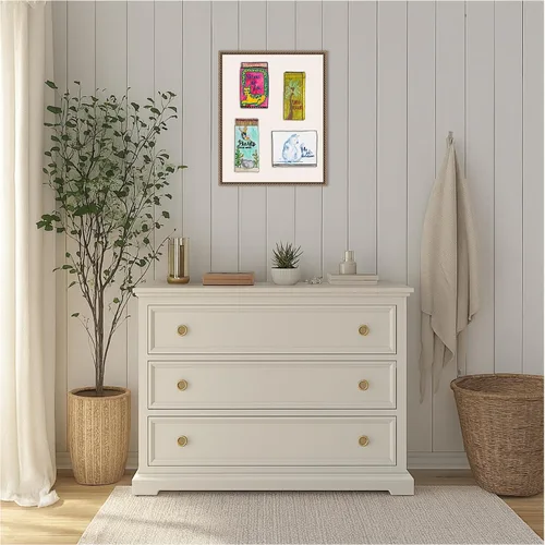 Vista 5 de Amanti Art Nola James - Lienzo enmarcado para pared, 20 x 16 pulgadas, diseño de perlas, arte de animales, decoración tradicional, póster pequeño