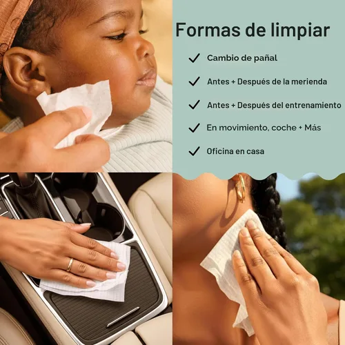 Vista 5 de The Honest Company - Toallitas limpiadoras para bebé con 99% de agua, respetuosas con el medioambiente, a base de plantas, hipoalergénicas
