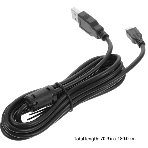 Vista 4 de SOLUSTRE Cargadores inalámbricos USB cable de carga compatible con PS4 Slim Pro Game Pad Cable de carga negro controlador de juego mango cargador