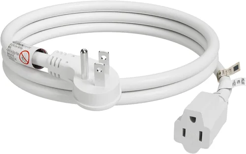 Vista 11 de FIRMERST 1875W Flat Plug Extension Cord 3 Feet 14 AWG 15A Black, UL Listed Negro