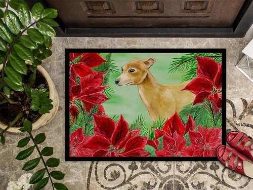 Vista 3 de Caroline's Treasures CK1346MAT - Felpudo italiano de galgos de 18 x 27 pulgadas, tapete para puerta delantera, interior y exterior, para entrada