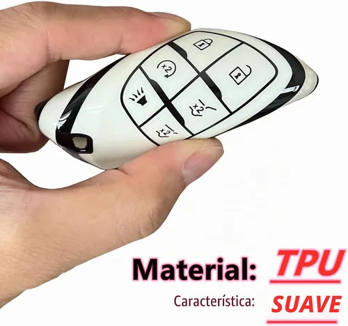 Vista 5 de Carcasa protectora para llave inteligente para Chevy con llavero compatible con Chevy Tahoe Suburban GMC Yukon Denali Silverado 2021-2025