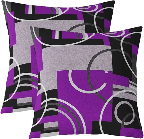 Vista 20 de Juego de 2 fundas de almohada de panal de abeja de 16 x 16 pulgadas, fundas de cojín geométricas hexagonales, fundas de almohada de colmena