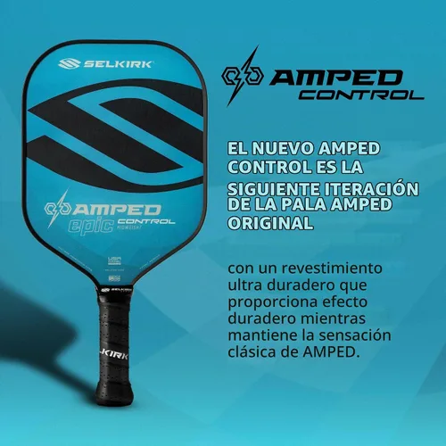 Vista 2 de Selkirk Sport Amped Control Pickleball Paddles Fiberglass 16mm X5 Core