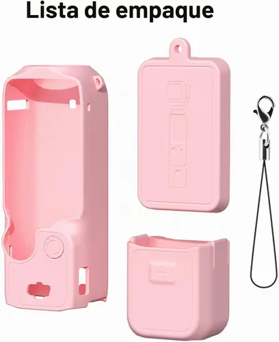 Vista 6 de Funda protectora de silicona para DJI Osmo Pocket 3 Funda de silicona Funda protectora Gimbal de mano Accesorios de cámara de acción (rosa)