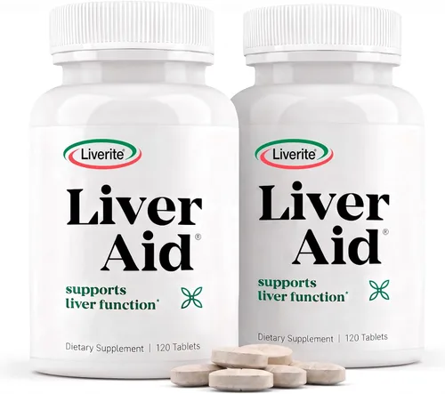 Vista 10 de Liverite Liver Aid 120 tabletas, soporte hepático, limpieza hepática, cuidado hepático, función hepática, energía.