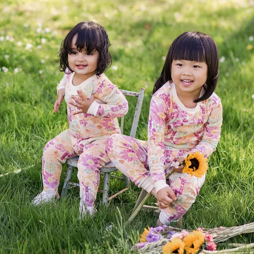 Vista 45 de Burt's Bees Baby Pijama para bebé niña, 100% algodón orgánico, pijama de una pieza, overol diagonal con cremallera, ajuste cómodo