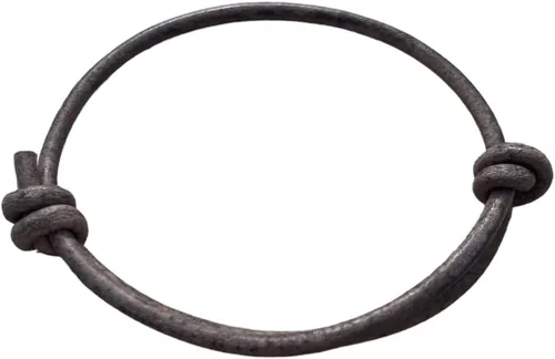 Vista 27 de 3 mm Men Genuine Leather Bracelet - Handmade Adjustable Cuff, Mens Minimalism Leather Wrap Wristband, Simple Accessories, Premium Leather, Women