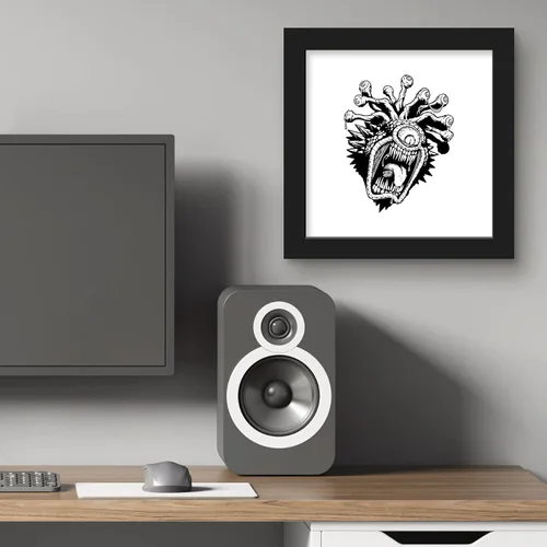 Vista 5 de Gallery Pops Dungeons & Dragons - Arte de pared clásico de Beholder, versión enmarcada negra, 12 x 12 pulgadas Versión con marco negro
