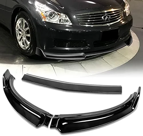Vista 6 de EPARTS - Parasol de fibra de carbono real para parabrisas trasero, alerón compatible con Infiniti G35/G37 Sedan 2007-2009 solo (pintado negro)