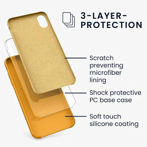 Vista 6 de kwmobile Funda compatible con Apple iPhone XR - Funda de silicona TPU con acabado suave - Mango