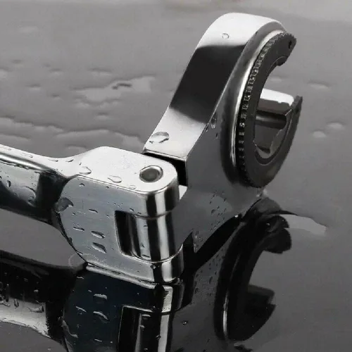 Vista 7 de SagaSave Llave de trinquete de cabeza flexible abierta de extremo abierto llave combinada de trinquete de doble apertura, herramienta de mano, llave