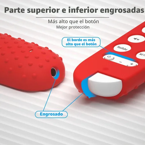 Vista 8 de Funda de silicona para Google TV Streamer 4K Google TV (4K) Voice Remote 2024 Funda de silicona antideslizante (rojo)