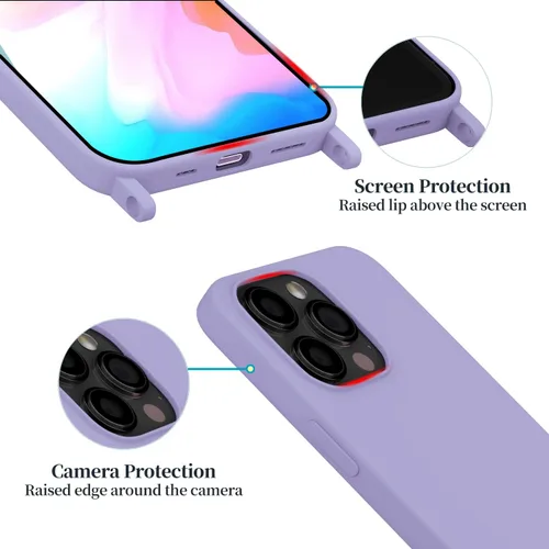 Vista 71 de Funda compatible con iPhone 8 Plus, iPhone 7 Plus/6 Plus/6S Plus con cordón, funda cruzada para iPhone con correa ajustable de silicona para iPhone