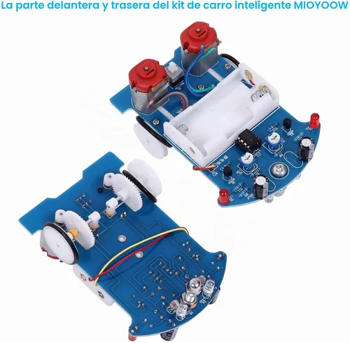 Vista 6 de WHDTS kit de manualidades para construir auto de monitoreo inteligente D2-5, para competencias escolares. 1 Pack-soldadura de seguimiento de coche