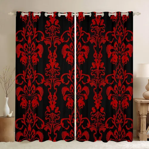 Vista 8 de Cortinas opacas abstractas de 30 % a 50 % geométricas para dormitorio, sala de estar, decoración de línea a rayas, cortinas con aislamiento térmico
