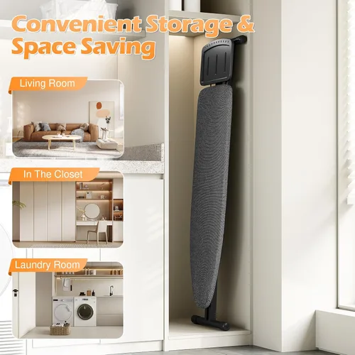 Vista 7 de APEXCHASER Tabla de Planchar de Tamaño Completo, Conjunto de Tabla de Planchar y Plancha con Altura Ajustable, Tablas de Planchar Plegables