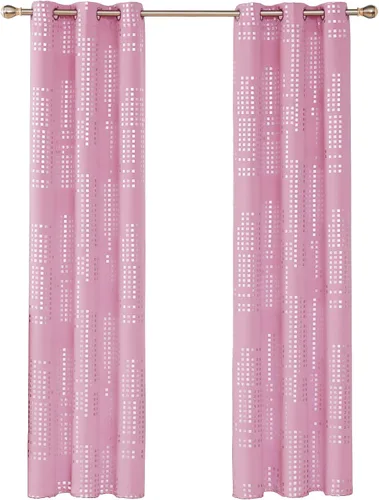 Vista 3 de Deconovo - Cortinas opacas para oscurecer la habitación, con aislamiento térmico, cortinas con ojales