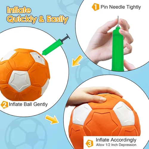 Vista 8 de Pelota de fútbol curvada y paletas portátiles para jugar en interiores y exteriores para niños