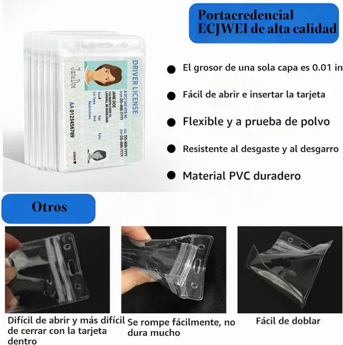 Vista 3 de Soporte para tarjetas de identificación con cordón, paquete de 24 cordones