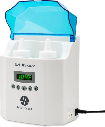 Vista 9 de Calentador de gel doble con pantalla digital, temporizador integrado, calentador para crema de masaje, loción y aceites para bebés, montaje en pared