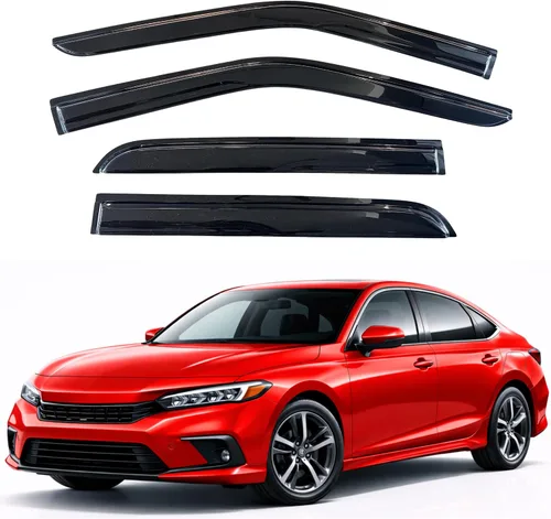 Vista 63 de KPY Moldura deflectora de viento con protección contra la lluvia compatible con Mazda CX-3 2016-2021 (CX3), 4 unidades, para ventana lateral