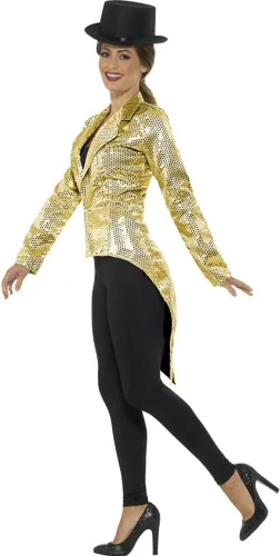 Vista 3 de Smiffys Chaqueta de lentejuelas para mujer, mujer