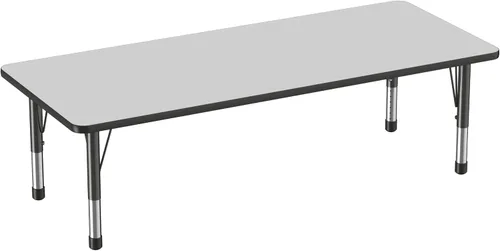 Vista 50 de FDP - Mesa rectangular para actividades escolares y aulas (24 x 36 pulgadas), patas gruesas para niños pequeños, altura ajustable de 15 a 24