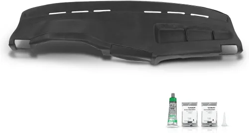 Vista 30 de PIT66 Cubierta de bisel de tablero TPE negra compatible con Buick Apollo/Olds Omega 1972-1974 Compatible con Chevy Chevy II/Chevy Nova 1969-1974