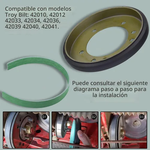 Vista 5 de Juego de discos de accionamiento de tractor de césped 04743700