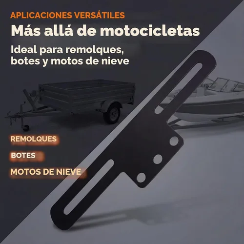 Vista 4 de Soporte para placa de matrícula de motocicleta de aleación