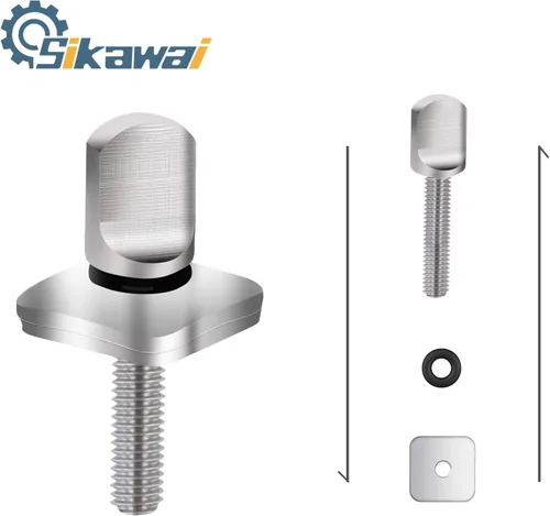 Vista 2 de Tornillo de aleta de acero inoxidable 316, sin herramienta, compatible con longboard y S-UP accesorios de surf, paquete de 2
