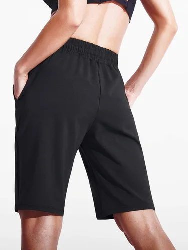 Vista 22 de NELEUS Pantalones cortos de correr ligeros para mujer, pantalones cortos atléticos de entrenamiento para yoga con bolsillo