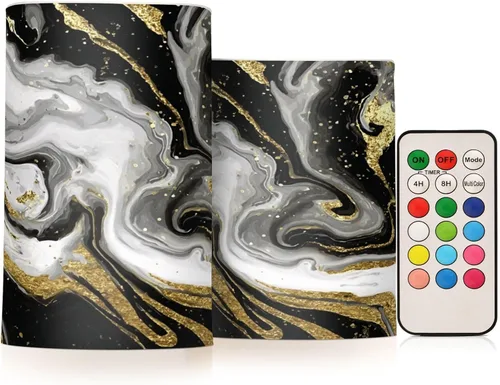 Vista 8 de Kcldeci Velas sin llama, copos de nieve de Navidad, bolas de Navidad, funcionan con pilas, velas LED sin llama, juego de 2