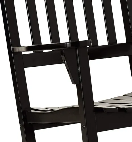 Vista 6 de Cambridge Casual Silla mecedora Bentley de madera maciza, color negro