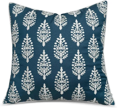 Vista 11 de Chandni Paiseley Funda de Cojín Decorativo Cuadrado Bordado de Acento - Sofá, Silla, Sillón, Dormitorio, Sala de Estar, Decoración del Hogar