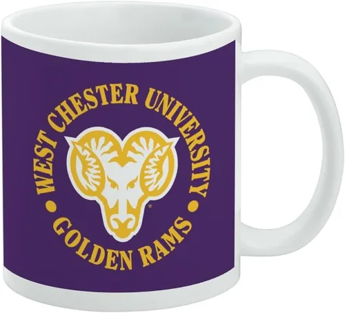 Vista 47 de Taza de cerámica con el logotipo principal de la Universidad Rider, taza de regalo novedosa para café, té y bebidas calientes, 11oz, blanca