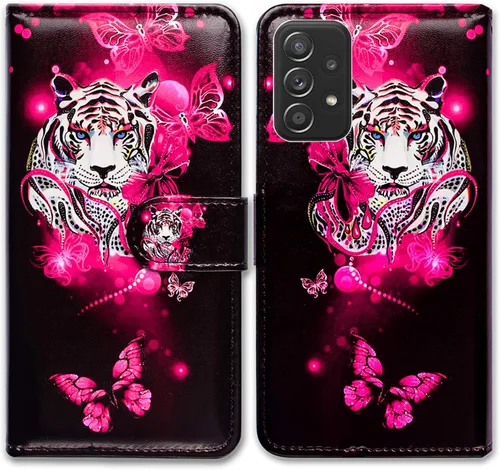Vista 12 de Bcov Funda para Galaxy A52 5G, diseño de pájaro negro y verde con tapa para teléfono con ranura para tarjetas, soporte para Samsung Galaxy A52 5G