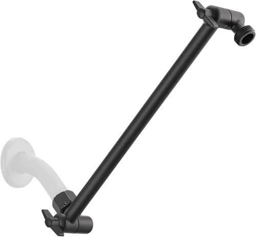 Vista 18 de Brazo de extensión para cabezal de ducha ajustable de 5 pulgadas, con tornillo de fijación con seguro, de latón cromado con ángulo ajustable
