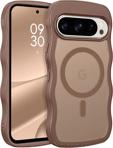 Vista 28 de BENTOBEN Funda magnética para Google Pixel 10, bonita funda rizada ondulada Pixel10 [compatible con MagSafe], antideslizante, a prueba de golpes