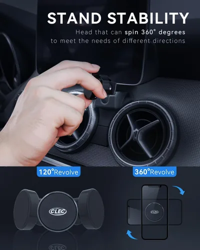Vista 7 de BEHAVE Soporte magnético para teléfono Mercedes Benz GLA Class 2015-2020, Clase CLA 2013-2019, soporte ajustable para teléfono compatible con iPhone