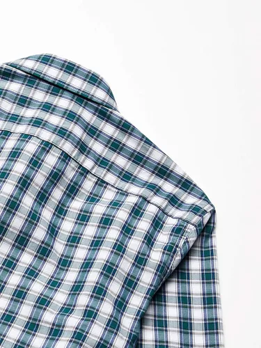 Vista 2 de Lacoste Camisa de manga larga con botones de popelín y tejido de guingán elástico para hombre