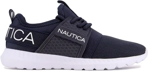 Vista 2 de Nautica Zapatos deportivos con cordones para niños, cómodos zapatos para correr para niños y niñas, niños pequeños y grandes