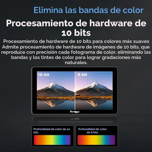 Vista 5 de Portkeys LH5P III Monitor de cámara 5.7 "2200nit LH5PIII Monitor de campo Touch Focus Tracking Frame Log Stops 104% P3 Gamut 10-Bit 4K60P HDMI